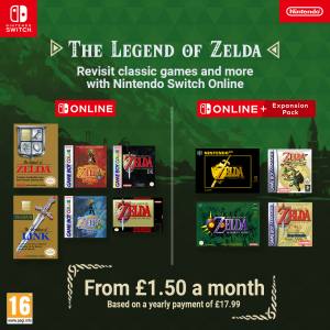 Revisit classic The Legend of Zelda series games and more with Nintendo Switch Online!