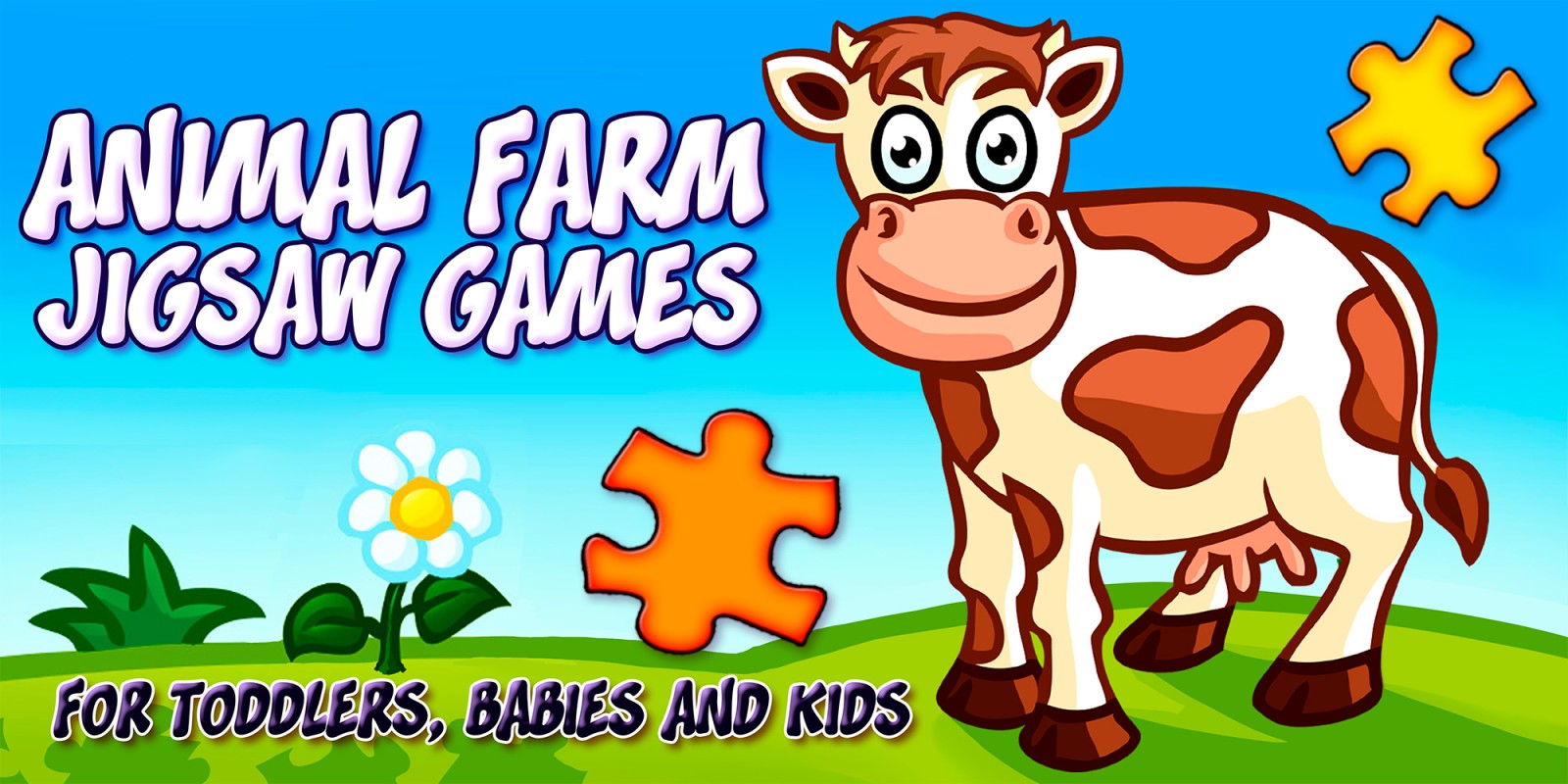 Animal Farm Jigsaw Games for Toddlers, Babies and Kids