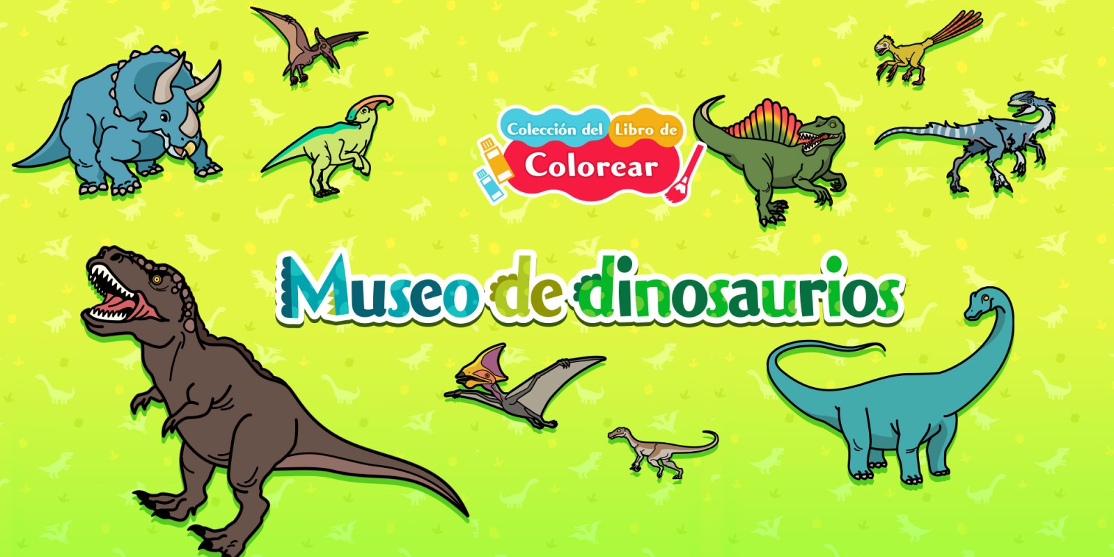 Colección del libro de colorear Museo de dinosaurios