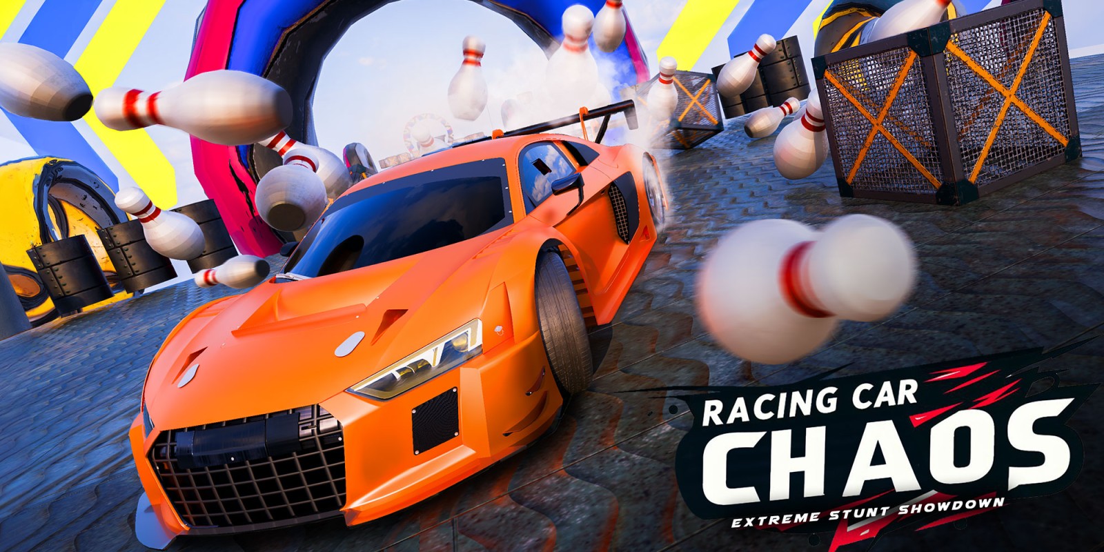 Racing Car Chaos: Extreme Stunt Showdown