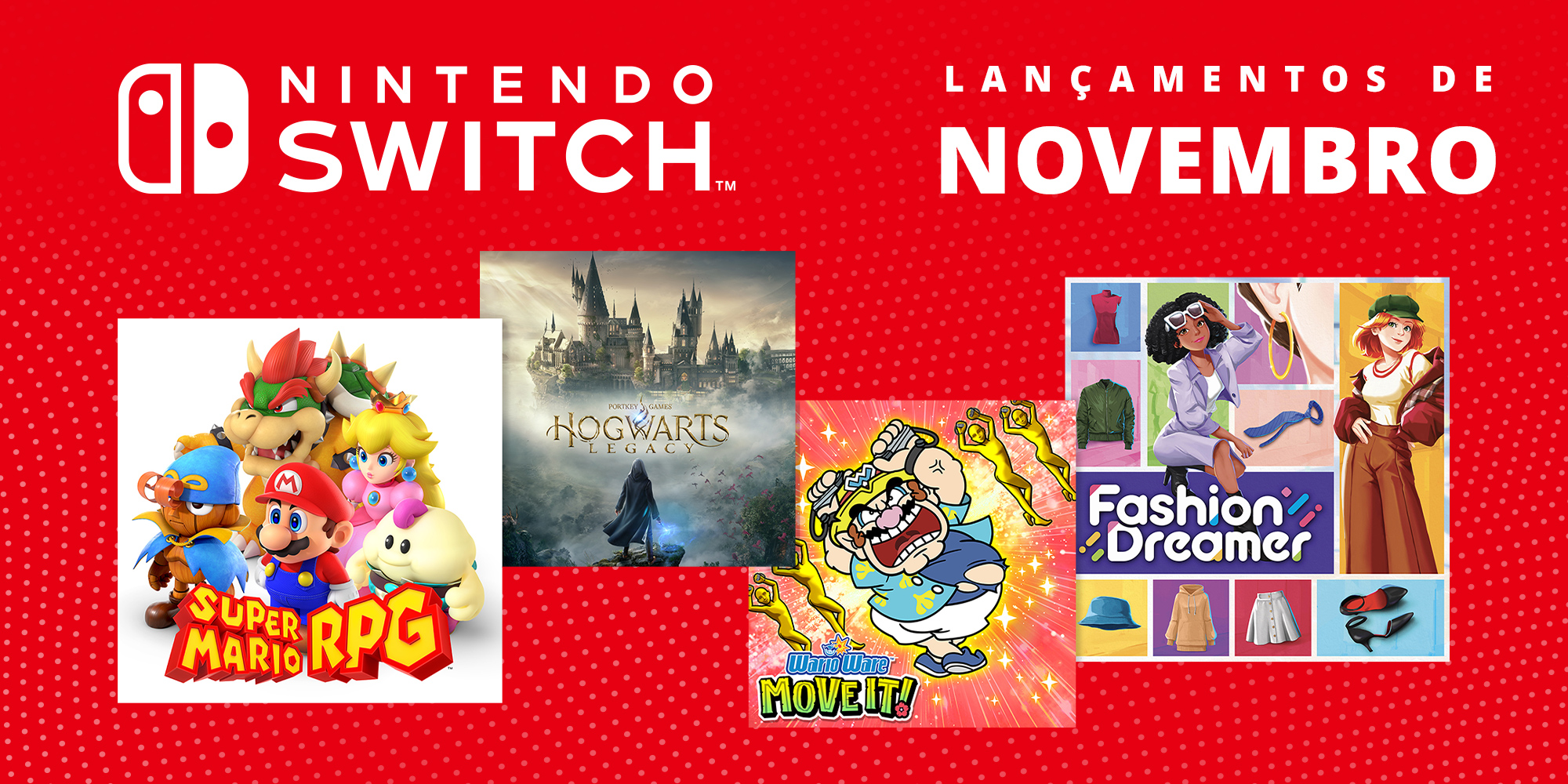 Descobre os jogos que chegarão à Nintendo Switch este mês – novembro de 2023!