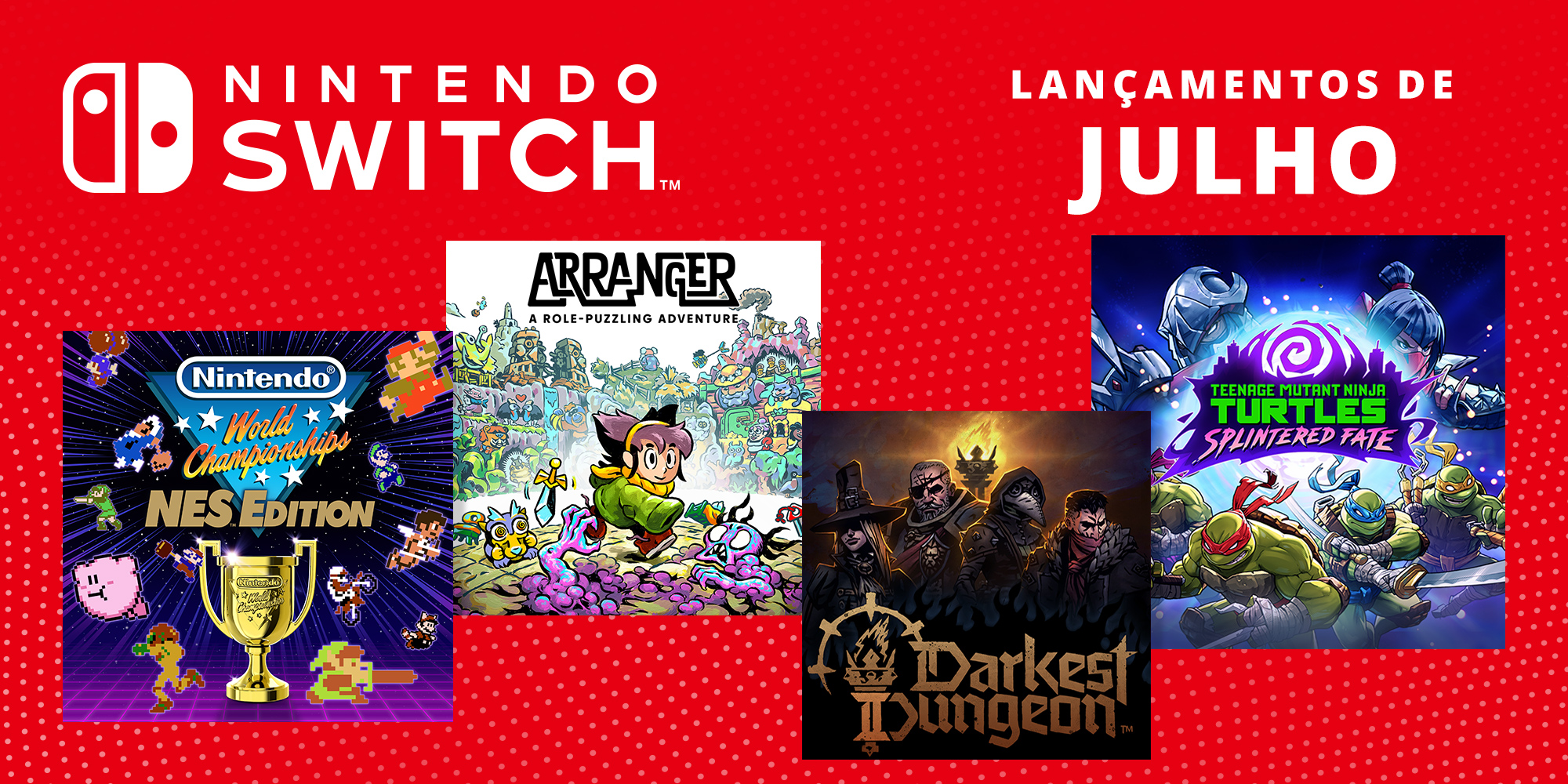 Descobre os jogos que chegarão à Nintendo Switch este mês – julho de 2024!