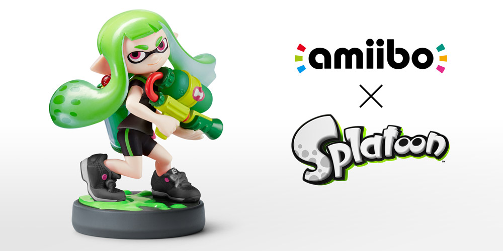 Nintendo Inkling Girl top Splatoon amiibo Figure lime