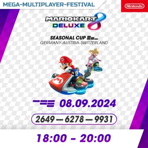 Das nächste Online-Turnier in Mario Kart 8 Deluxe steigt am Sonntag, 8. September!