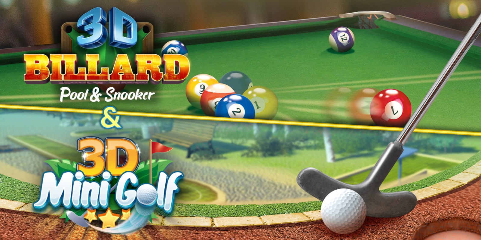 3D Billiards & 3D MiniGolf Bundle