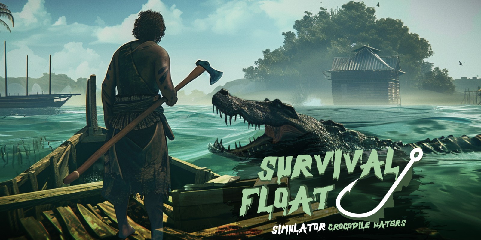 Survival Float Simulator - Crocodile Waters Craft, Raft, Build