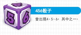 456骰子 會出現4,5,6，其中之一。