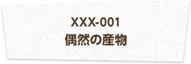 XXX-001 偶然の産物