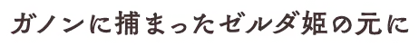 ガノンに捕まったゼルダ姫の元に現れたのは剣士リンク。