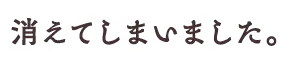 消えてしまいました。