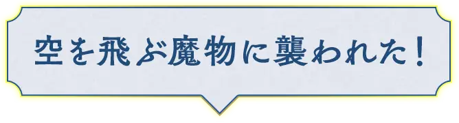 空を飛ぶ魔物に襲われた！