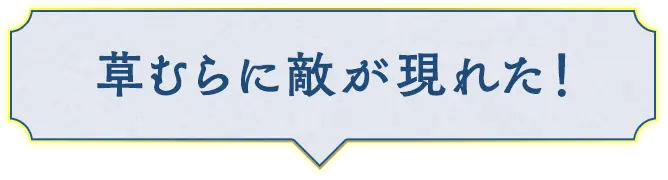 草むらに敵が現れた！