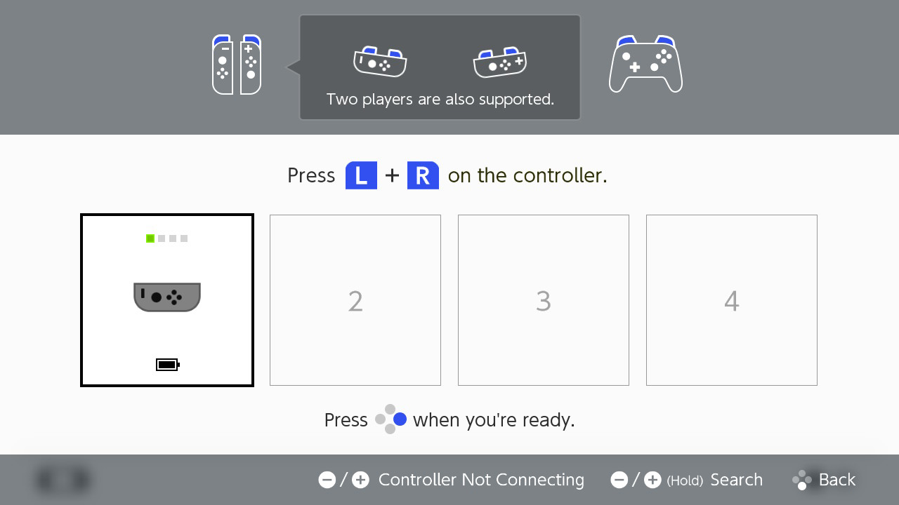 nintendo switch connect 2 controllers