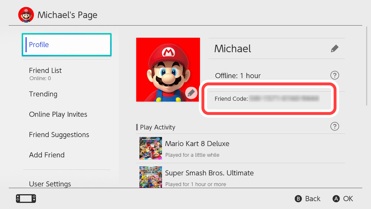 Friends, Nintendo Switch Support
