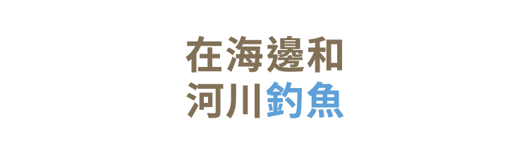 海や川でサカナ釣り